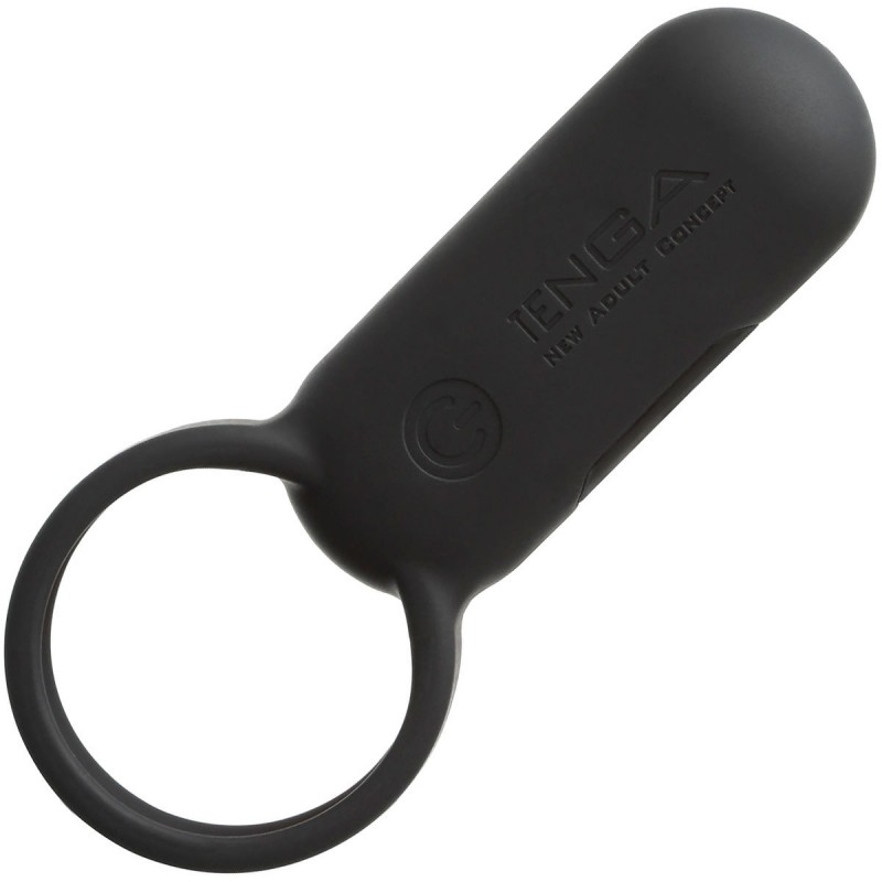 Tenga Smart Vibe Ring Silicone  Vibrating Cock Ring - Black