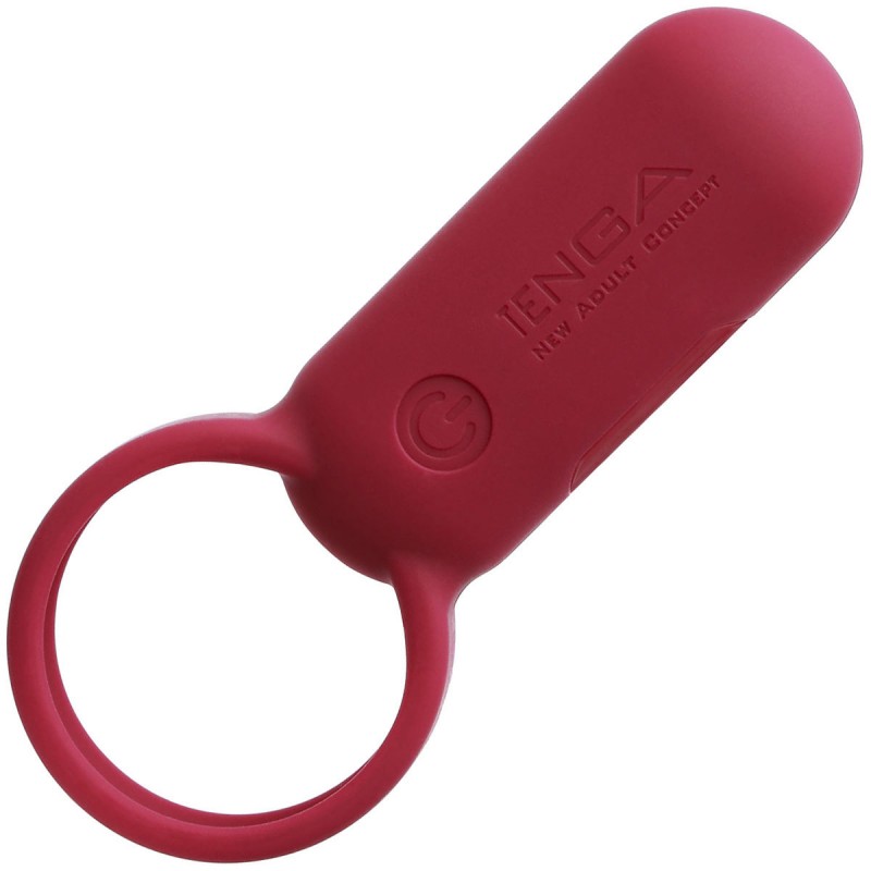 Tenga Smart Vibe Ring Silicone  Vibrating Cock Ring - Red