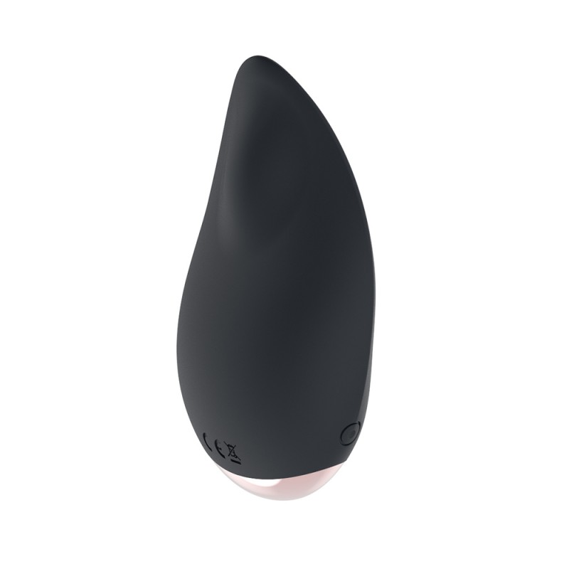 Velvetine Tia 10 Frequency Silicone Clitoral Massager - Black